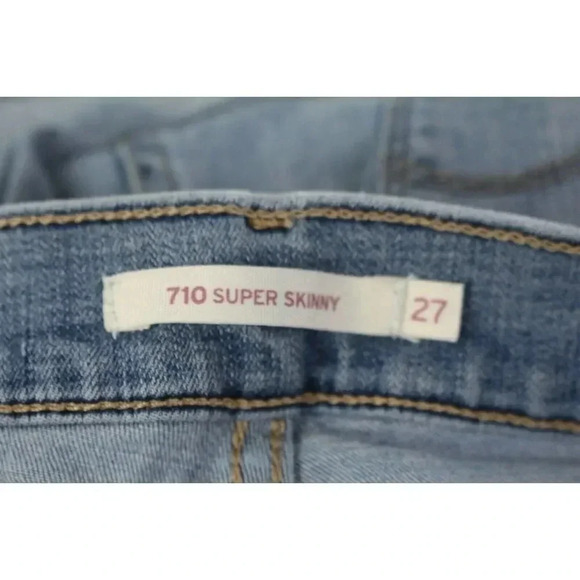 ladies LEVI STRAUSS & CO. stretch 710 super skinny blue jeans size 27 - Picture 9 of 9